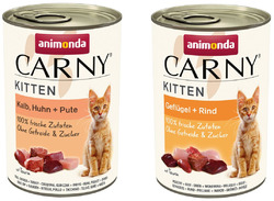 Animonda Katzenfutter Carny Nassfutter für Kitten Mix 2 Sorten 24x400g