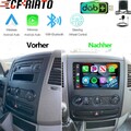 DAB+ Apple Carplay 2+64GB Für VW Crafter 2006-2016 Android 15 Autoradio GPS Navi