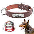 Personalisiert Hundehalsband Weiches Leder mit Namen Gravur Verstellbar Halsband