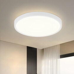 LED Deckenleuchte Bad Badezimmer-Lampe flach Wohn Schlafzimmer Küche Flur 15W DE