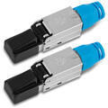 2x Cat 8 Netzwerkstecker CAT 8.1 RJ45 LAN Netzwerk Stecker geschirmt Werkzeuglos