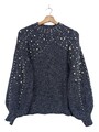 SASSYCLASSY Rundhalspullover Damen Pullover Gr. DE 38 blau Casual-Look