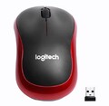 Logitech M185 Maus - 2,4 GHz Kabellos mit USB-Empfänger (Rot)