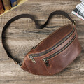 Herren Leder Gürteltasche Bauchtasche Hüfttasche Brusttasche Mit Einsteckschloss