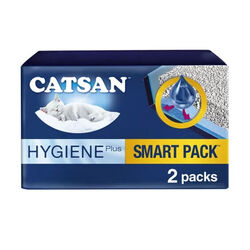 Catsan Hygiene Smart Pack Einlagen Katzenstreu 2x Tablett Einlagen Großpackung Katzenstreu Pack