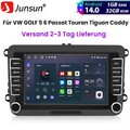 Für VW GOLF 5 6 Polo 6R Touran Caddy Autoradio Android 14 GPS NAVI BT DAB 1+32GB