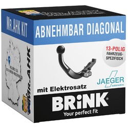 Für VW T6.1 19-24 Brink Anhängerkupplung abnehmbar +13polig spezifisch