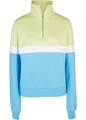 Sweatshirt Gr. 48/50 Mintgrün Weiß Alpenblau Damen Langarm Baumwoll-Shirt Neu*