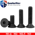 M1.6 M2 M2.5 M3 Senkkopfschrauben Schwarz Hochfest 10.9 DIN 7991 Innensechskant