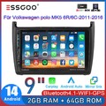9" Autoradio 2+64G Für VW Polo 6R 6C 2009-2017 Android 14 Carplay GPS BT DAB+KAM