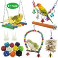 17stk Haustier Vogel Spielzeug Papagei Sittich Wellensittich Hängematte Schaukel
