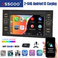 DAB+ Carplay Für Ford Focus Transit MK7 C S-Max Android 14 Autoradio GPS NAVI BT