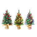 60CM Mini Weihnachtsbaum mit LED Beleuchtung Künstlicher Tannenbaum Dekorat K7O0