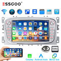 Autoradio Android 14 Carplay GPS Navi WIFI RDS Für Ford Focus MK2 Mondeo C S Max