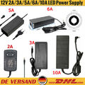 12V/24V 3A/5A/10A Trafo Netzteil Netzadapter Driver f.LED SMD RGB Strip Streifen