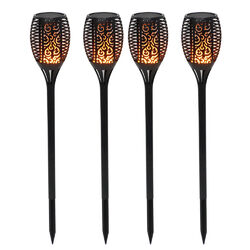 96LED Solarleuchten Solar Fackel Gartenfackeln mit Flammeneffekt Solarlampen DE