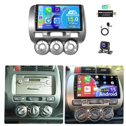 Für HONDA Fit Jazz LHD 2004-2007 4+64G Autoradio Android 15 CarPlay GPS DAB+ KAM