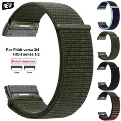 Armband für Fitbit Versa 4 Versa 3 Sense Sense 2 Nylon Loop Ersatzband Quickfit