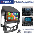 Für Hyundai i30 2006-2011 64G Android14 Autoradio Apple Carplay GPS Navi Kamera+