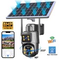 8MP ANRAN Solar Akku Funk Überwachungskamera Set Außen WLAN CCTV PTZ 360° Kamera