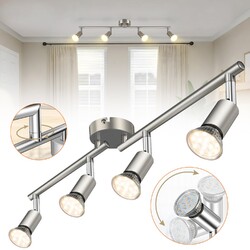 LED Deckenlampe 4-flammig Deckenstrahler Spotleuchte Wandspot GU10 Deckenleuchte