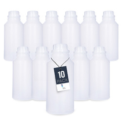 Rundflasche HDPE mit Schraubverschluss und Skala 0,25L, 0,5L, 1L, Kunststoff✅ 250 ML ✅ 500 ML ✅ 1000 ML