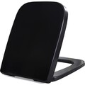 WC Sitz Eckig Schwarz mit Absenkautomatik und Quick Release