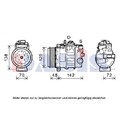 1x Kompressor, Klimaanlage AKS DASIS 851977N passend für PORSCHE