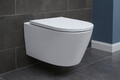 Spülrandloses Wand Hänge WC B 8030R Weiß mit Nano Beschichtung Softclose Deckel