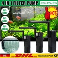 4 in1 Aquarium Innenfilter Aquarienfilter Filter der regelbaren 300/600/1000 L/H