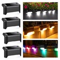 1-12Stk LED Solarleuchten Wandlampen Zaunleuchte Gartenleuchte Treppen Lampe DE