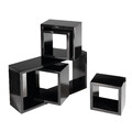 Regal-Set Würfelregale Regal-Lounge Wandregal Cubes Bücherregal 5tlg.schwarz