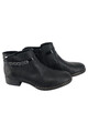 COMFORTO Damen Stiefelette Schwarz Gr. 40 Elegant Leder Reißverschluss