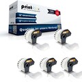 5x kompatible Premium Etiketten Rollen für Brother DK22210 Adress Etiketten-Easy