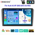 KAM 6+128G Für Audi A3 S3 RS3 8P 8V Apple Carplay Android 13 Autoradio WIFI Navi