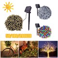 50/100/200 LED Solar Lichterkette Außen Lichterkette Garten Party Weihnachtsdeko