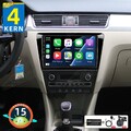 DAB+ 2+64GB Android 15 Autoradio CarPlay GPS Für Skoda Rapid Spaceback 2012-2020