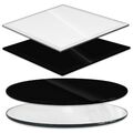 Glasplatte Rund & Eckig ESG Glasscheibe 8mm Glas Glastisch Tischplatte DIY Tisch
