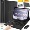 QWERTZ Touchpad Tastatur Maus Hülle für Samsung Galaxy Tab A9 A8 A7 S9 FE S8 S7