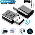 Bluetooth Adapter 2-in-1 Transmitter Empfänger Musik TV PC Audio Sender 3.5mm