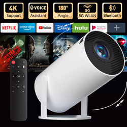 Mini Beamer 4K UHD Heimkino Projektor LED 5G WiFi Bluetooth Android Taschenkino