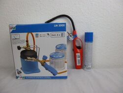 CFH Set Lötbrenner  LM 3000 Löten Gasbrenner incl.2 xGas+Gasanzünder+Gas+810