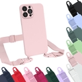 EAZY CASE für Apple iPhone 13 Pro Max Hülle breites Band Handykette Bag Handy