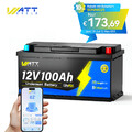1 PACK LiFePO4 Batterie 12V 100Ah Akku BMS mit BT| Untersitz Camping Boot 1280Wh