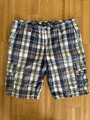 Bugatti Shorts Bermuda kurze Hose Gr. 58 Kariert Blau Grün Weiß 