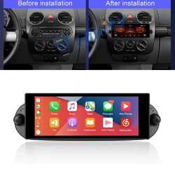 64GB Android 15 Apple Carplay Autoradio GPS NAVI WIFI BT Für VW Beetle 2001-2010