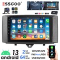 DAB+ 64G Android 13 CarPlay Autoradio NAVI WIFI KAM Für Smart Fortwo 451 2010-15