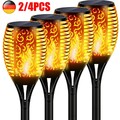 Solarleuchten 96LED Solar Fackel Gartenfackeln mit Flammeneffekt Solarlampen DHL