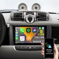 8-Kern 6+128G Android13 Autoradio GPS Nav CarPlay Für Smart Fortwo 451 2005-2010