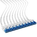 10x 1m CAT6 Patchkabel Flachkabel 1,5mm RJ45 LAN DSL Ethernet Netzwerkkabel Weiß